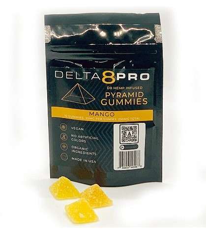 Delta 8 Pro Gummies Mango Flavor